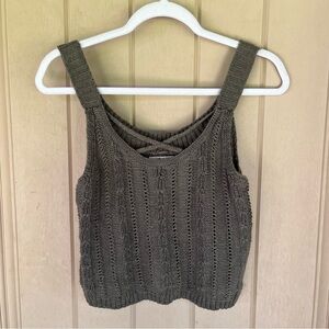 Green Hollister Sweater Tank